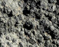 ein schließen oben von ein Felsen Mauer mit etwas klein Felsen foto