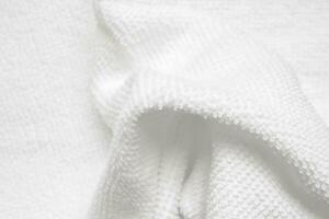 weißer Baumwollstoff Handtuch Textur abstrakter Hintergrund foto