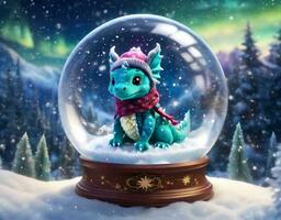 Grafik Weihnachten Ball mit ein süß Tier foto