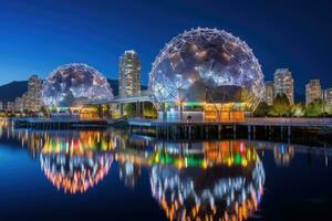 das Welt Messe im Auckland, Neu Neuseeland, Wissenschaft Welt im Vancouver, Kanada, ai generiert foto