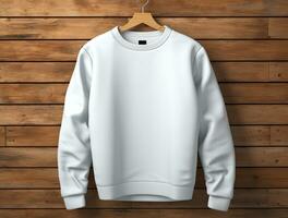 leer Sweatshirt zum Attrappe, Lehrmodell, Simulation ai generiert foto