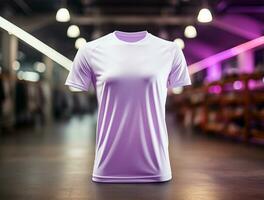 Fachmann leer T-Shirt Foto ai generiert