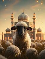 eid Mubarak traditionell islamisch Festival religiös Hintergrund ai generiert foto