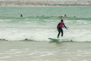 Surfen Schulen im baleal Insel, Portugal foto