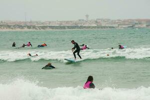 Surfen Schulen im baleal Insel, Portugal foto
