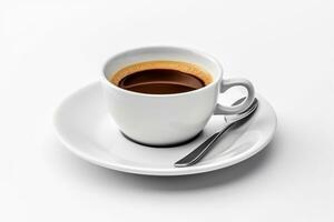 heiß Kaffee isoliert auf Weiß Hintergrund .generativ ai. foto