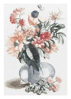Glas Vase mit anders Blumen und ein Sonnenblume, anonym, nach Jean Täufer monnoyer, 1688 - - 1698 foto