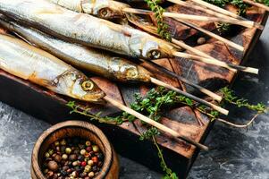 appetitlich geräuchert Fisch foto