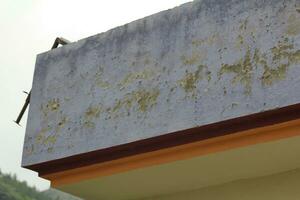 Beschädigung verursacht durch Feuchtigkeit auf ein Mauer im modern Haus foto