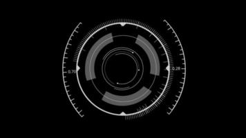 Hud-Kreis-Benutzeroberfläche auf schwarzem Hintergrund foto