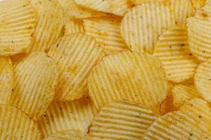 viele von Kartoffel Chips, Textur foto