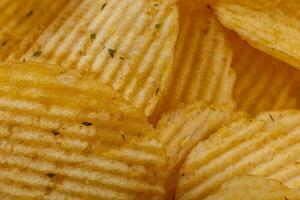 viele von Kartoffel Chips, Textur foto