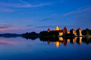 trakai Insel Schloss im See Galve, Litauen foto