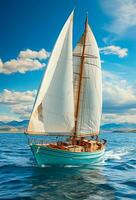 modern Yacht Segeln auf das Meer, Segeln Yacht - - ai generiert Bild foto