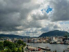 das Stadt von bergen im Norwegen foto