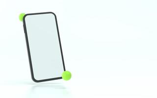 einfaches Handy mit klarem Bildschirm und hellen Farben foto