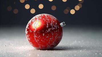 Winter saisonal fröhlich Weihnachten und glücklich Neu Jahr Hintergrund Hintergrund, Vorlage, Banner, Poster, Urlaub Design, schön Weihnachten Ball Kugel Weihnachten Baum Ornament. ai generiert. foto