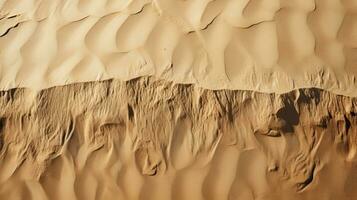 Textur Hintergrund von fein Strand Sand im das Sommer- Sonne, generativ ai foto