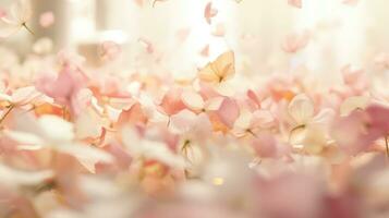 Schönheit schön Hochzeit Blumen Hintergrund ai generiert foto