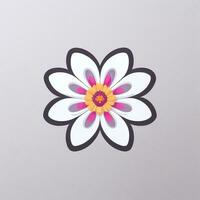 ai generiert Blume Symbol Clip Kunst Benutzerbild Aufkleber Dekoration einfach Hintergrund foto