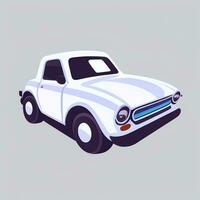 ai generiert Spielzeug Auto Benutzerbild Symbol Clip Kunst Aufkleber Dekoration einfach Hintergrund foto