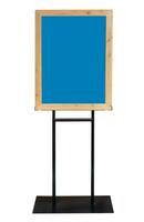 alt Blau Tafel Speisekarte Zeichen Attrappe, Lehrmodell, Simulation Vorlage isoliert zum Ihre Restaurant Design foto