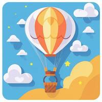ai generiert heiß Luft Ballon Benutzerbild Symbol Clip Kunst Aufkleber Dekoration einfach Hintergrund foto