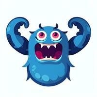 ai generiert süß Monster- Porträt Benutzerbild Clip Kunst Spieler Symbol Aufkleber Dekoration einfach Hintergrund foto