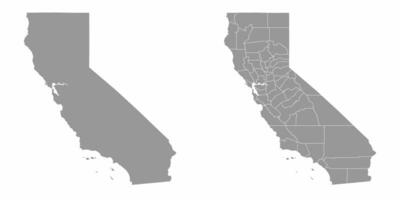 Kalifornien Zustand grau Karten. Vektor Illustration. foto