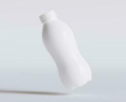 Milch Plastik Flasche Weiß Farbe und realistisch Textur Rendern 3d foto