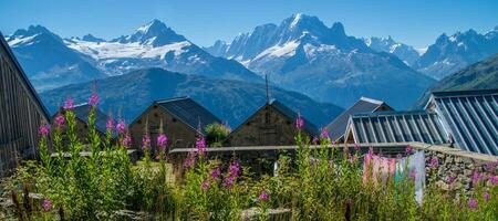 Massiv du mont blanc,la Loriaz, Vallorcine, Haute Savoyen, Frankreich foto