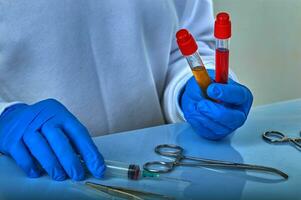 medizinisch Instrumente Hintergrund, Chirurgie oder Infektion Tests foto