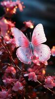 Schmetterling im Frühling Herbst im Gelb Licht ai generiert foto