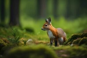 Foto realistisch heftig Allesfresser Tier im Natur mit KI-generiert