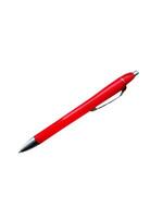 Büro Kugelschreiber rot Stift auf Weiß Hintergrund foto