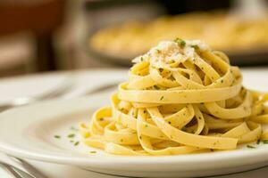 ai generiert Pasta Fettuccine. Profi Foto