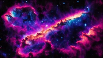 bunt Raum Galaxis Wolke Nebel. stary Nacht Kosmos. Universum Wissenschaft Astronom. ai generiert foto