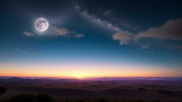lila Gradient mystisch Mondlicht Himmel mit Wolken und Sterne Telefon Hintergrund Hintergrund. ai generiert foto