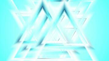 glänzend cyan Blau glatt Dreiecke Technik Hintergrund foto