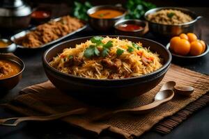 indisch Essen ist ein Beliebt Wahl zum viele Personen. KI-generiert foto