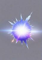 Supernova Funke isoliert auf ein Weiß Hintergrund. ai generiert foto