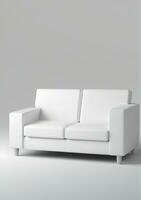 Sofa isoliert auf ein Weiß Hintergrund. ai generiert foto