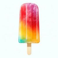 Obst Eis am Stiel isoliert auf Weiß Hintergrund. generativ ai foto