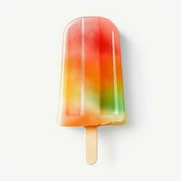 Obst Eis am Stiel isoliert auf Weiß Hintergrund. generativ ai foto