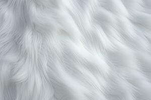 Sanft und flauschige Weiß Fell, perfekt zum ein gemütlich Hintergrund oder Textur. generativ ai foto