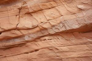 robust Wüste Sandstein Textur mit robust Rillen. ai generiert foto