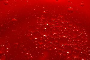 Wasser Blase Textur auf rot Hintergrund foto