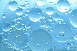 Wasser Blase Textur auf Blau Hintergrund foto