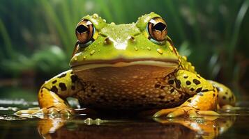 ai generiert Schmetterling afrikanisch Ochsenfrosch Hintergrund foto