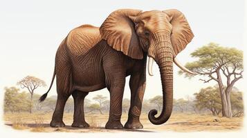 ai generiert afrikanisch Elefant foto